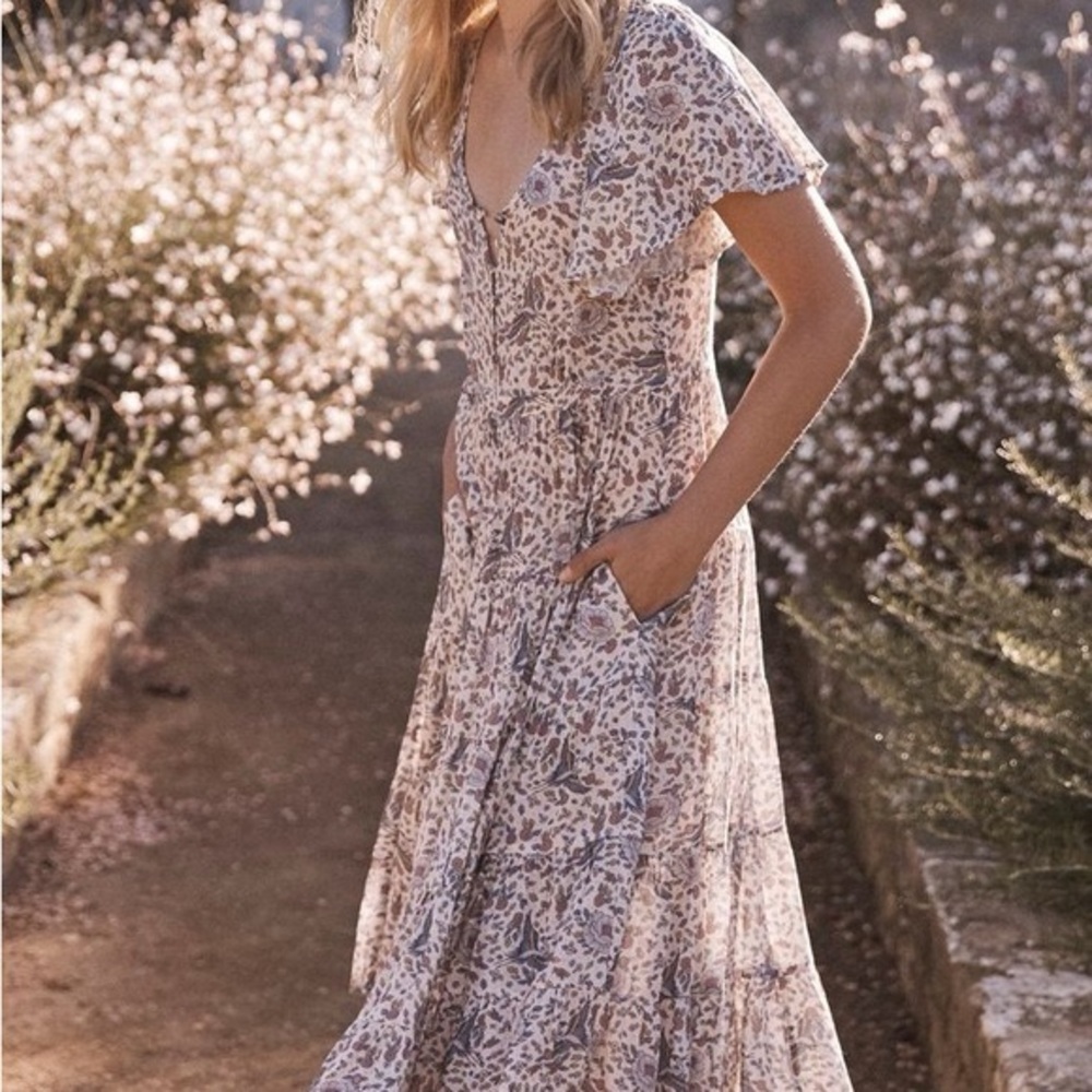 Floral Bird Valentina Day Skirt 🦢🦢 Auguste The Label